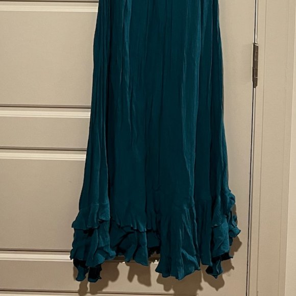 Free People - Medium M - Aqua Blue One Adella Maxi Dress - Picture 3 of 5